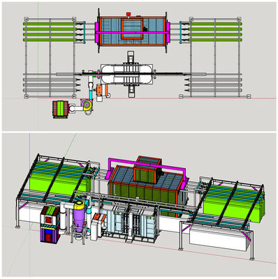 Industrielles Stahlsubstrat-automatisches Pulver-beschichtende Ausrüstung PLC-Steuerung